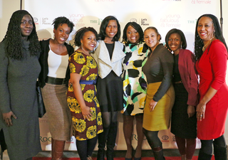 Panelist Rahama Wright (fourth from right) with YFF attendees (Nicole L. Cvetnic/The Root)